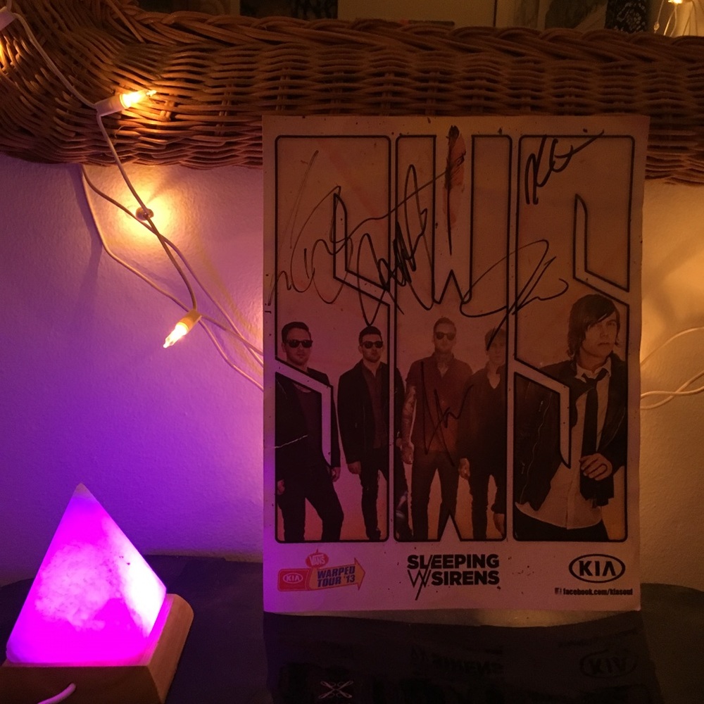AUTOGRAPHED SLEEPING WITH SIRENS POSTER SIGNED